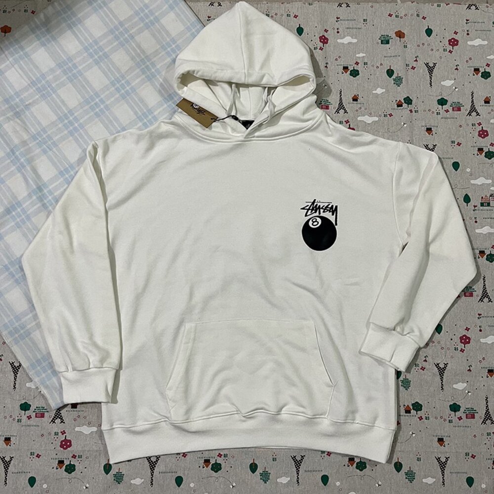 Stussy Classic "Black 8 Ball" Fleece-Lined Hoodie